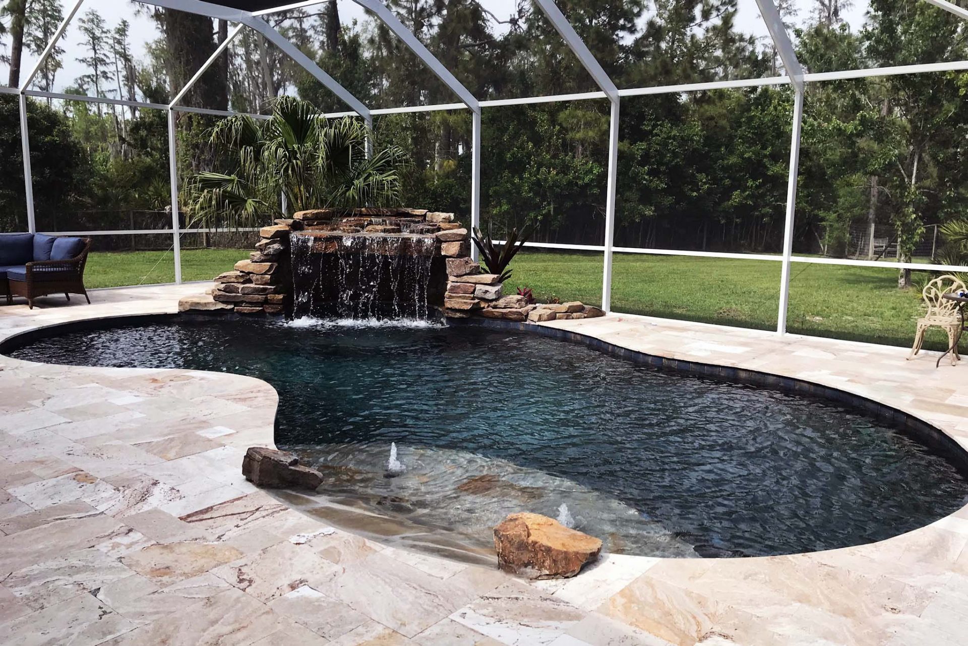 Custom Pool Grotto by Waterscapes