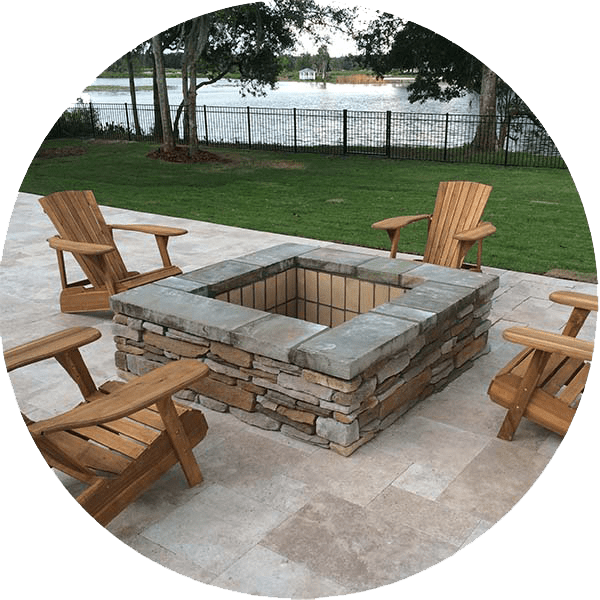 Custom Outdoor Grilling Areas and Fire Pits by Waterscapes Inc